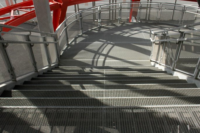 Scalini Treppe aus Streckmetall Scalini Treppe aus Streckmetall